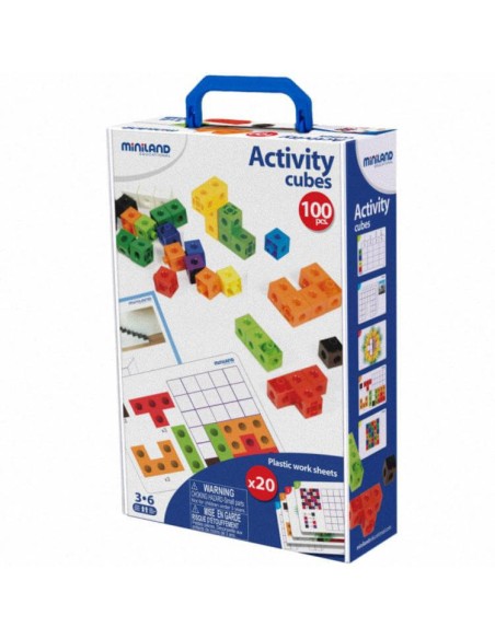 Set 100 cubes connectables + 20 activités + guide
