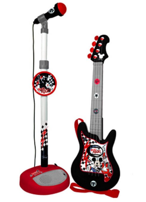 Juguetes Juguetes Musicales Set de Instrumentos Conjunto Guitarra y Micro Mickey