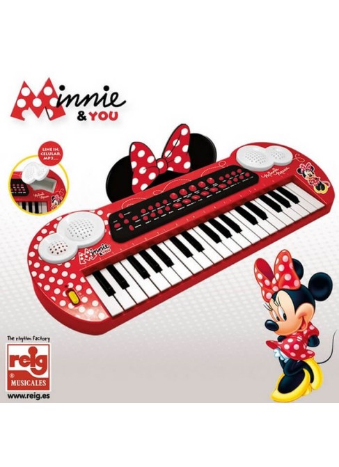 Juguetes Juguetes Musicales Teclados Keyboard con Conexión y Salida Audio MP3 Minnie Mouse