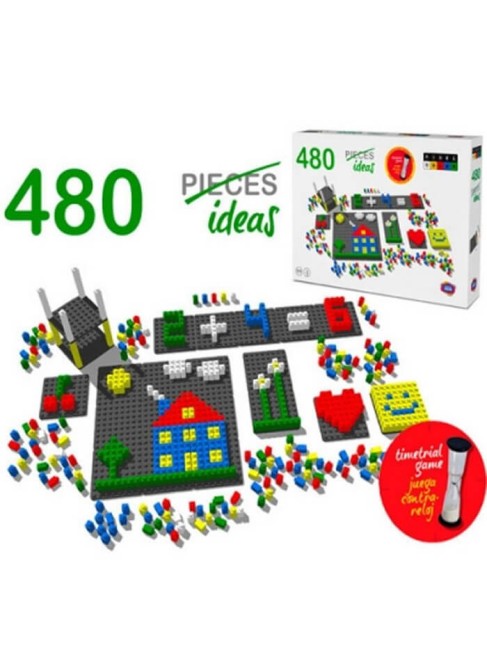 Pixel Color 490 Pieces with Clock