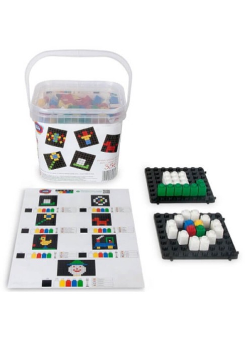 Juguetes Construcciones y Montables Mosaicos Pixel Color Pixel Color 356 Piezas con Reloj