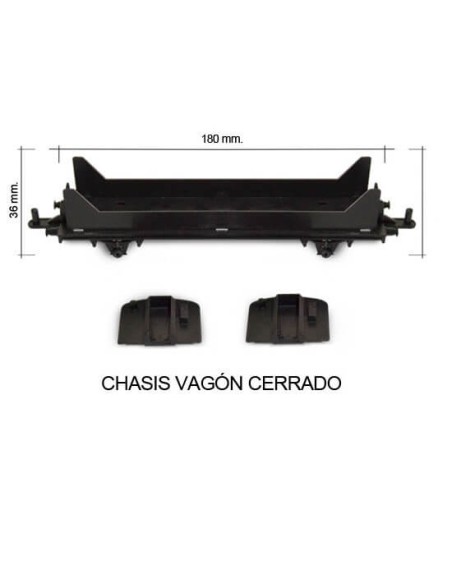 Le CHÂSSIS de WAGON ORDINAIRE AVEC des ROUES (mâle-mâle)