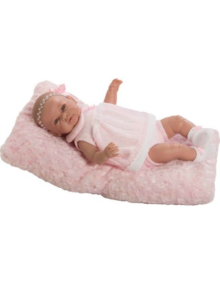 Sarah newborn pink dress pillow in bag