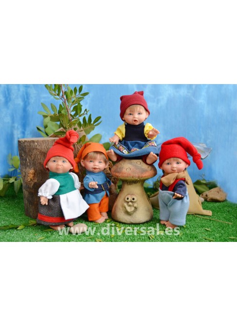 Muñecas Elfos de Pep Catalá Gnomitos Pack 4 Gnomitos