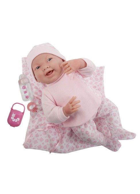 Pyjama rose pour nouveau-né avec couverture