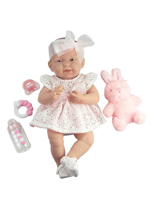 Muñecas Berenguer Boutique la Newborn Newborn Vestido Rosa Con Mascota y Accesorios