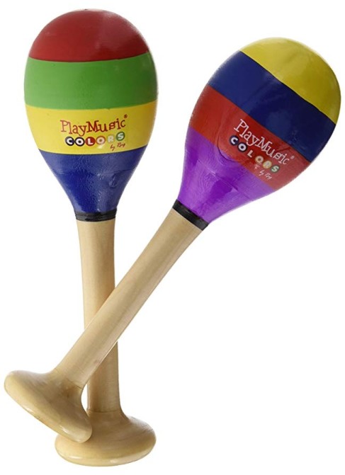 Maracas In Legno Verniciato 20 Cm