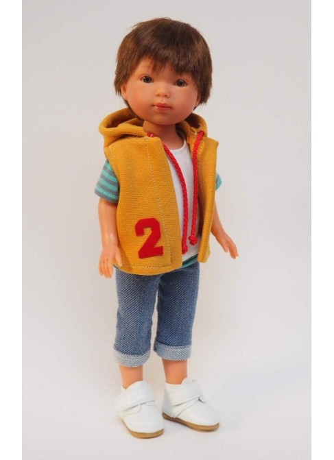 Albert With Jeans And Mustard Vest 28 cm