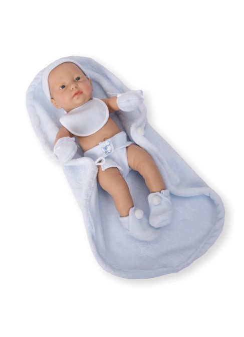 Coperta con bavaglino Rn New Born Baby Boy 42 cm