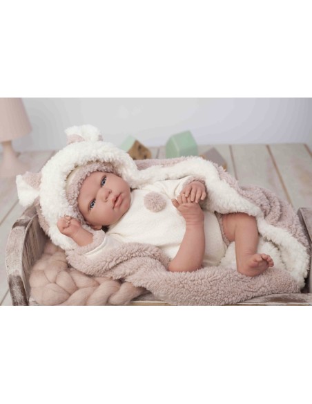 Reborn Arias 40 Cm Anna Con Manta Y Peluche