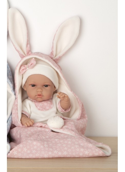 Élégance 33 Cm Natal Rose Avec Nana En Boîte