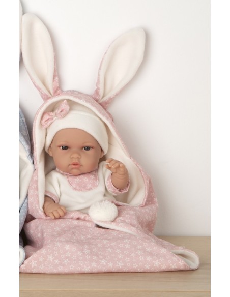 Élégance 33 Cm Natal Rose Avec Nana En Boîte