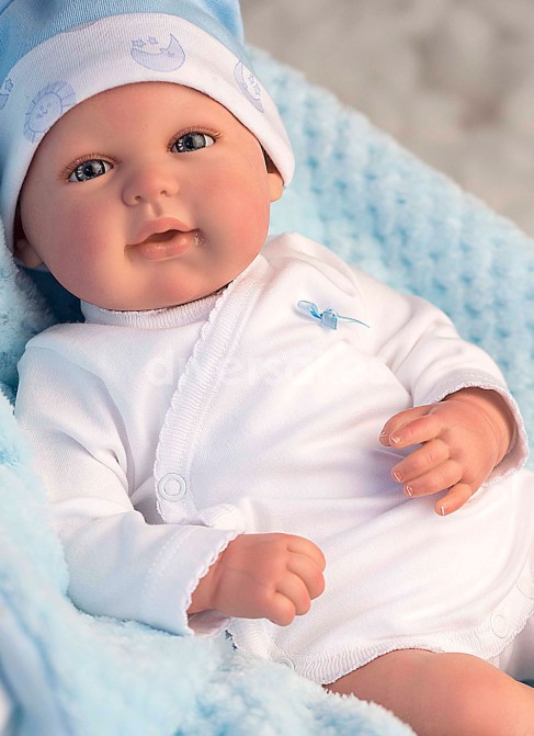 Reborn Baby Arias Mies Blue avec couverture