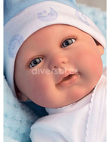 Reborn Baby Arias Mies Blue avec couverture