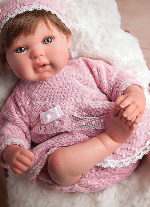 Reborn Arias 45 Cm Carolina Con Cuscino