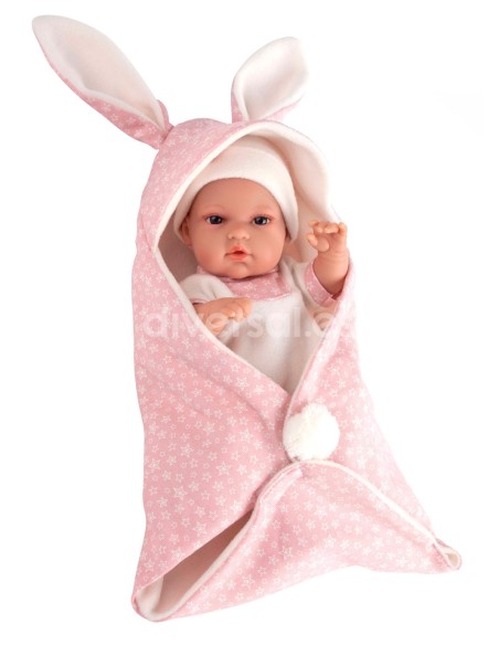 Élégance 33 Cm Natal Rose Avec Nana En Boîte
