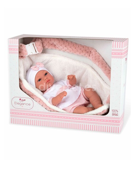 Elegance 33 Cm Erea Pink Con Marsupio E Meccanismo Try Me Cry In Scatola