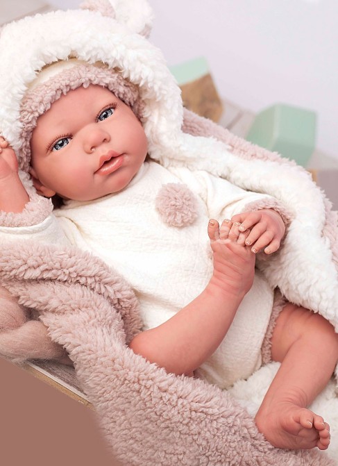 Reborn Arias 40 Cm Anna Con Coperta E Teddy