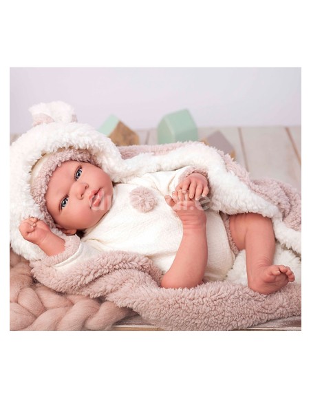 Reborn Arias 40 Cm Anna Con Manta Y Peluche