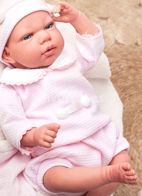 Reborn Arias 40 Cm Raquel Avec Couverture Et Teddy