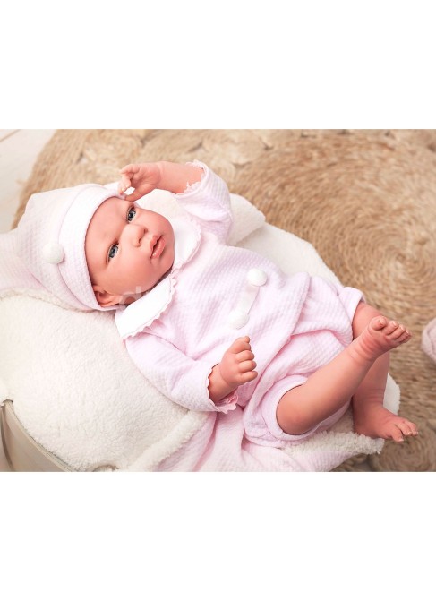 Reborn Arias 40 Cm Raquel Con Coperta E Teddy