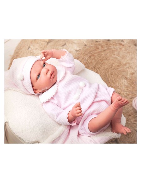 Reborn Arias 40 Cm Raquel Avec Couverture Et Teddy