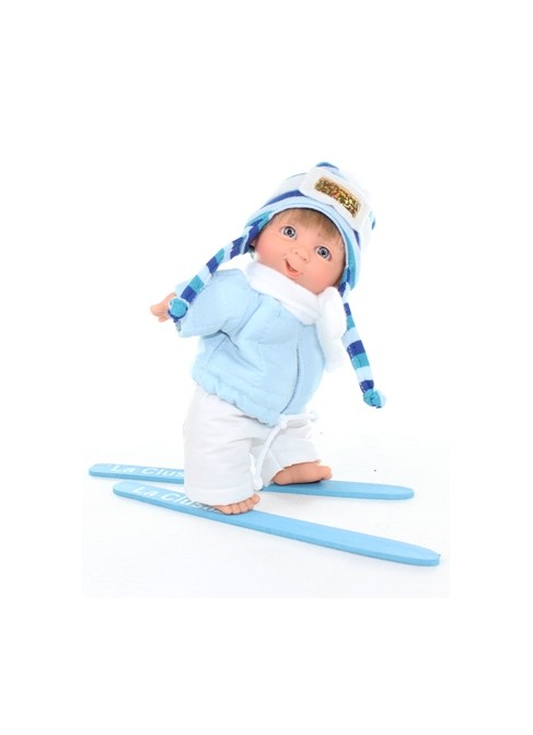 Muñecas Magic Baby Esquiadores y Surferos Esquiador gorro a rayas
