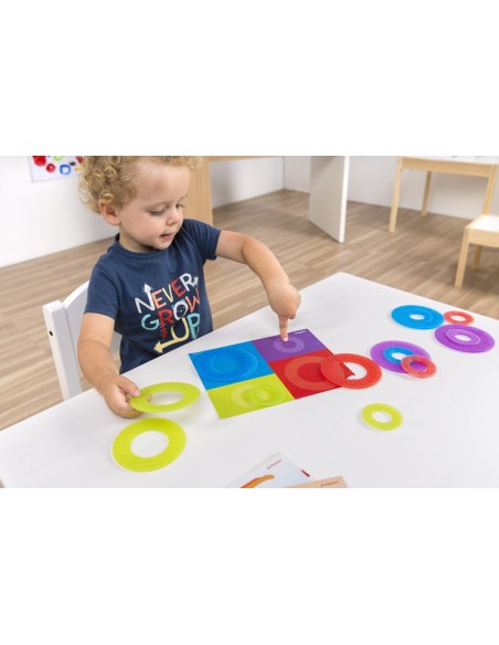 Anneaux de couleurs mathématiques translucides