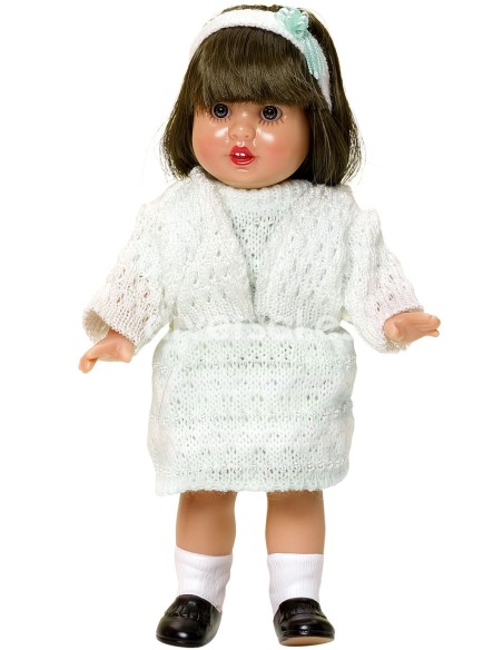 Muñecas Mariquita Perez El Mundo de Mini Mariquita 21cm MINI MARIQUITA VESTIDO PUNTO VERDE Y BEIG