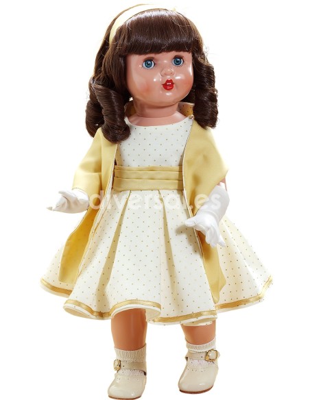 Muñecas Mariquita Perez Mariquita Pérez - Vinilo 50cm Muñecas Colección Mariquita Perez Vestido Fiesta con Chal