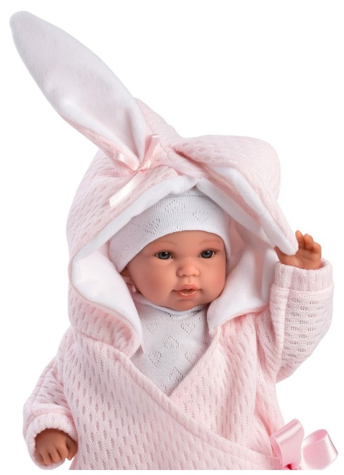 Rn 36 Cm Pink Bunny Sack 36 Cm Llorens Newborns who cry 63636