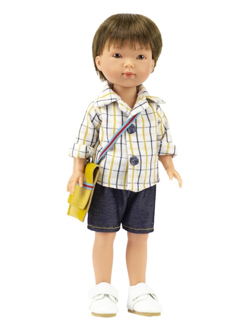 Albert With Short Jeans And Checkered Shirt 28 cm