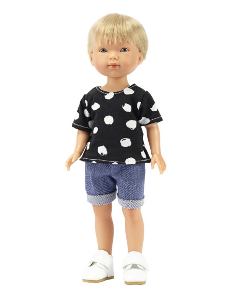 Nylo Con Jeans Black T-shirt With White Print 28 cm
