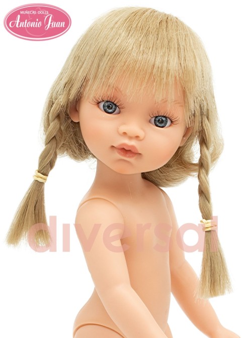 Dolls without clothes Antonio Juan Emilys Special Editions 33 cm Emily Blonde With Braids 33 cm Special Edition