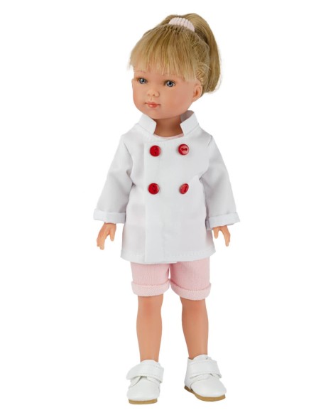 Carlota With Chef Jacket And Jeans Short Pink 28 cm