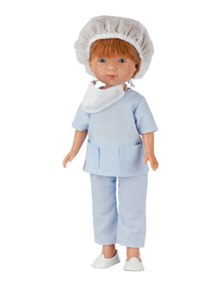 Muñeca Vestida de Azul Los Amigos De Carlota 28 cm Eliot Enfermero Con Uniforme Azul 28 cm ELI-7301