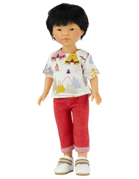 Kenzo With Red Jeans And Printed T-shirt 28 cm