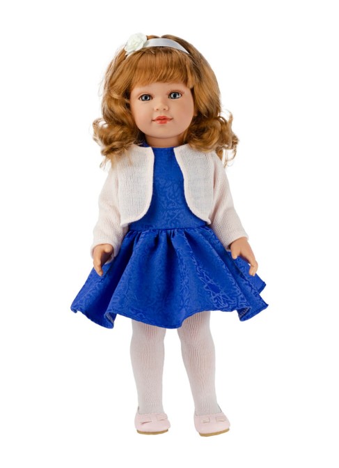 Coral Con Vestido Azul y Chaquetilla 45 cm  - Tienda de muñecas,  juguetes y disfraces