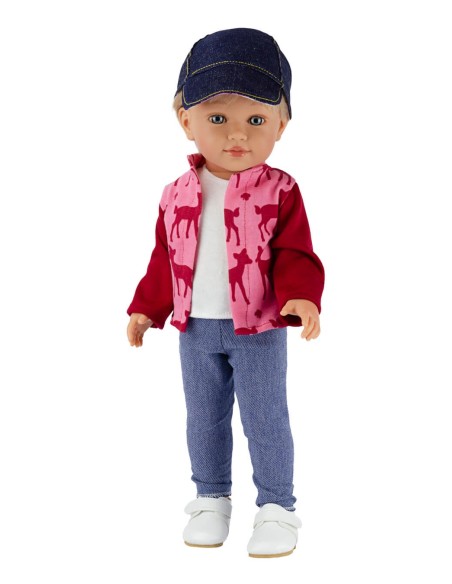 David con jeans e giacca rosa 45 cm