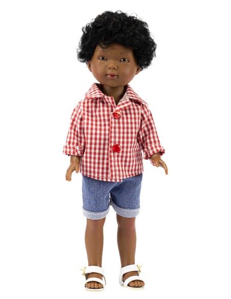 Omar With Short Jeans And Red Gingham Shirt 28 cm