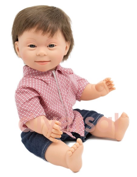 European Brown Child Down Syndrome 40 cm