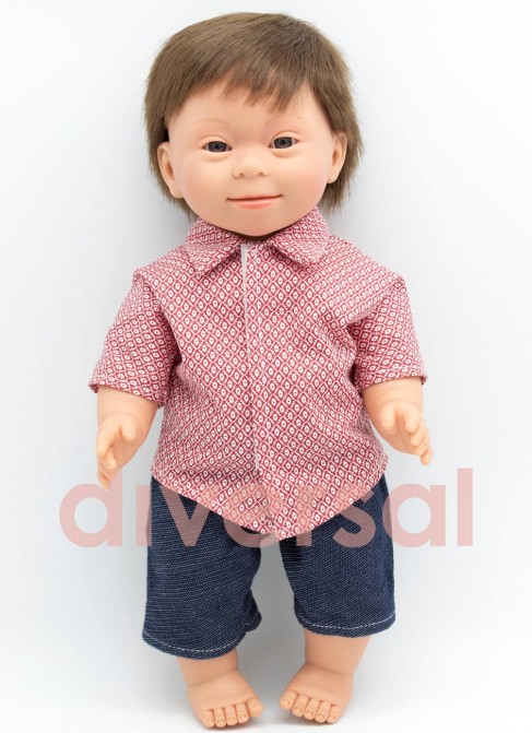 European Brown Child Down Syndrome 40 cm