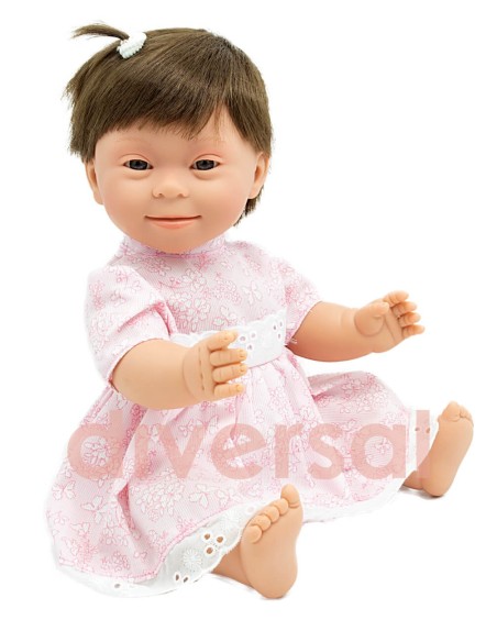 European Brunette Girl Down Syndrome 40 cm
