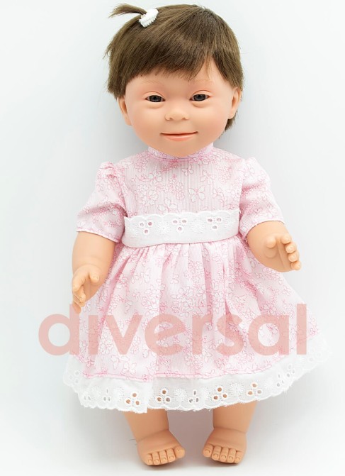 European Brunette Girl Down Syndrome 40 cm