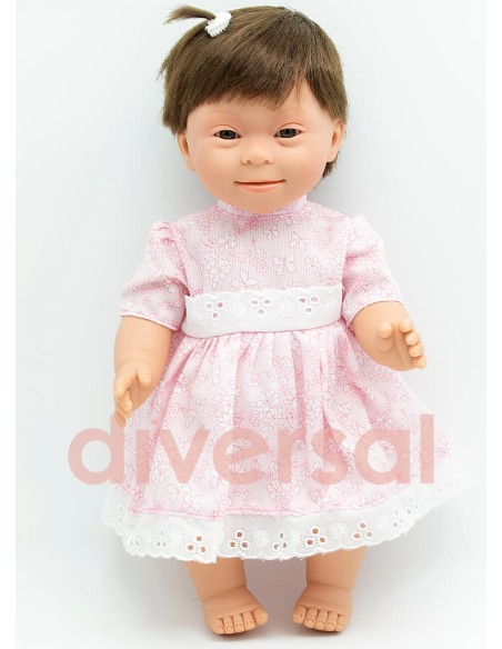 European Brunette Girl Down Syndrome 40 cm