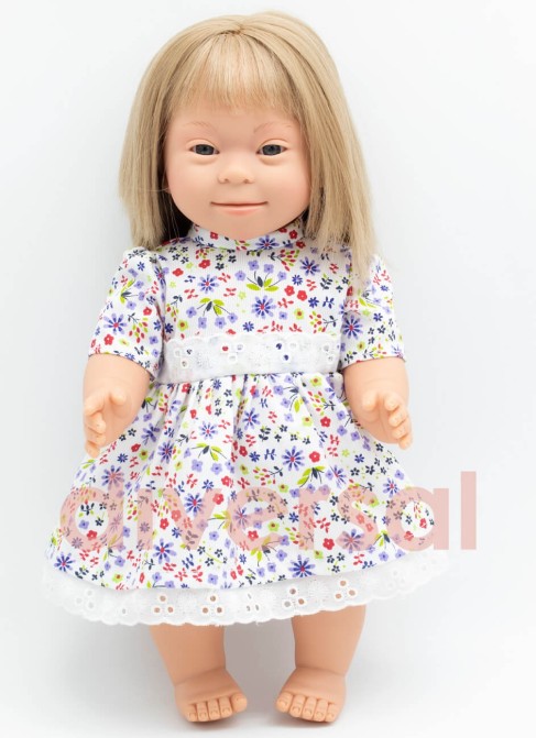 European Blonde Girl Down Syndrome 40 cm