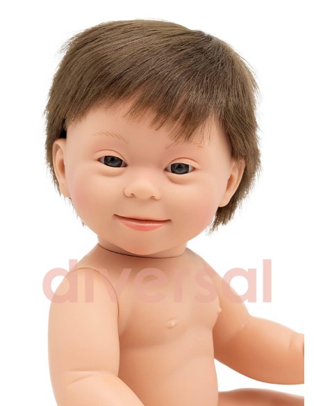 European Brown Child Down Syndrome Without Clothes 40cm
