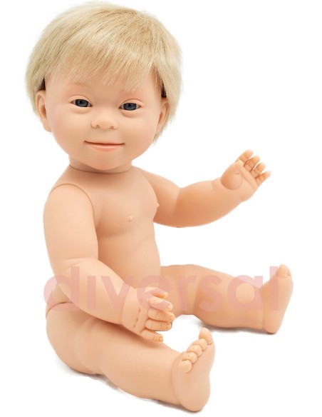 European Blond Boy Down Syndrome Without Clothes 40cm