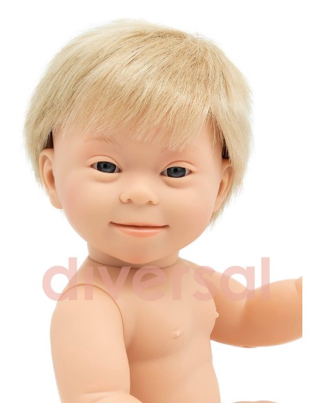 European Blond Boy Down Syndrome Without Clothes 40cm