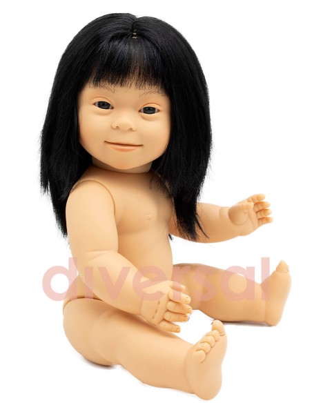Niña Asiatica Sindrome Down Sin Ropa 40cm